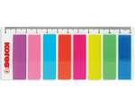 Набор закладок из пластика Kores-film на линейке, 12*45 мм, одноцвет., 8 цветов по 25 листов