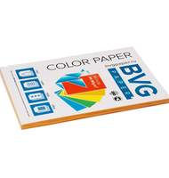 Бумага цветная BVG, А4, 80г, 100л/уп, оранжевая, медиум