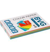 Бумага цветная BVG, А4, 80г, 250л/уп, радуга 5 цветов, медиум