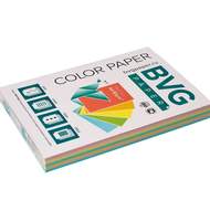 Бумага цветная BVG, А4, 80г, 250л/уп, радуга 5 цветов, пастель