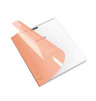 Тетрадь школьная ученическая с пластиковой обложкой на скобе ErichKrause Классика CoverPrо Neon, оранжевый, А5+, 18 листов, клетка
