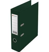 Папка-регистратор Lamark PVC 75мм 2-х стороннее покрытие, зеленый/зеленый, металлическая окантовка, карман, собранная