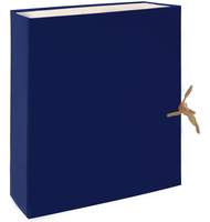 Папка-бокс архивная складная, бумвинил Lamark, А4, 70 мм, синяя