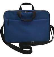 Папка-портфель Lamark, A4+, 1 отделение, на молнии, с ручками, карман снаружи, усиленное дно, ремень, цвет синий