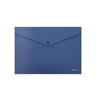 Папка-конверт на кнопке пластиковая ErichKrause Diagonal Classic, непрозрачная, A4, синий 