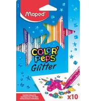 Фломастеры с блестками, MAPED COLOR′PEPS GLITTER, в картонном футляре, 10 цветов