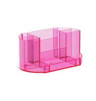Подставка настольная пластиковая ErichKrause Victoria, Glitter, розовый
