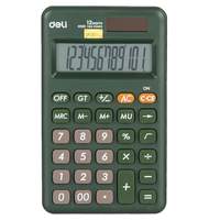 Калькулятор карманный Deli EM120,12-р, дв.пит., 118x70мм, зеленый