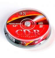 Диск CD-R VS 700Mb, 52x, cakebox/10шт, записываемый