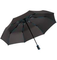 Зонт складной AOC Mini с цветными спицами бирюзовый