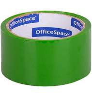 Клейкая лента упаковочная OfficeSpace, 48мм*40м, 45мкм, зеленая, ШК