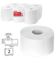 Бумага туалетная LAIMA PREMIUM(Система T2) 2-слойная 12 рулонов по 170 метров, цвет белый