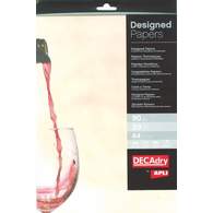 Дизайн-бумага DECAdry Star Collection, А4, 20 л, 90 г/м2, Бокал вина