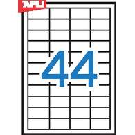 Этикетки универсальные APLI, А4, прямоугольные, белые, 48,5*25,4 мм, 4400 шт.