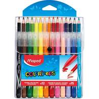 Набор для рисования, MAPED COLOR′PEPS KIT, 12 фломастеров + 15 цветных карандашей, в футляре