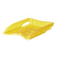 Лоток пластиковый для бумаг ErichKrause S-Wing, Neon, желтый