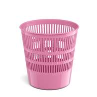 Корзина для бумаг сетчатая пластиковая ErichKrause Pastel, 12л, розовая