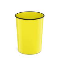 Корзина для бумаг литая пластиковая ErichKrause Neon Solid, 13.5л, желтая