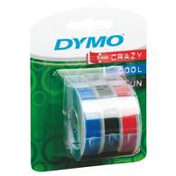 Лента для принтера Dymo Omega, 9 мм*3 м, ассорти, шрифт-белый