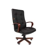 Офисное кресло Chairman 424 WD Россия кожа черная