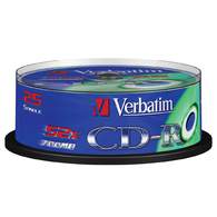 Диск CD-R Verbatim 700Mb, 52х, carebox/25шт, записываемый
