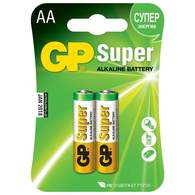 Батарейка GP Super AA/LR6/15A алкалиновая 2шт/блистер