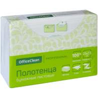 Полотенца бумажные листовые OfficeClean Professional(Z-сл) (H2), 2-слойные, 190л/пач, 21*23, белые