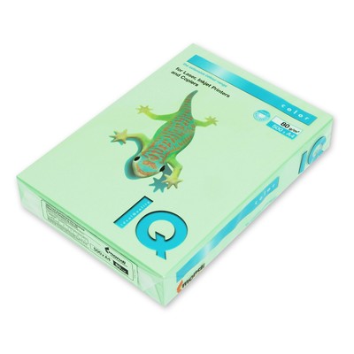 Бумага цветная IQ Color, А4, 500 л, 80 г/м2, MG28-зеленый