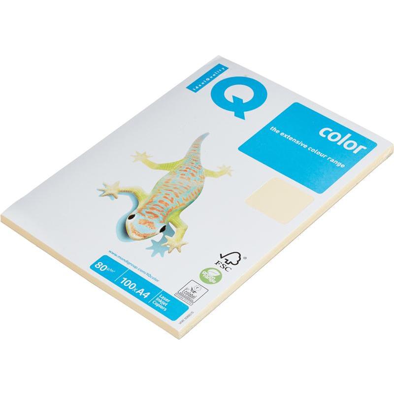 Бумага цветная IQ COLOR, А4, 80г, CR20-кремовый, 100л/уп