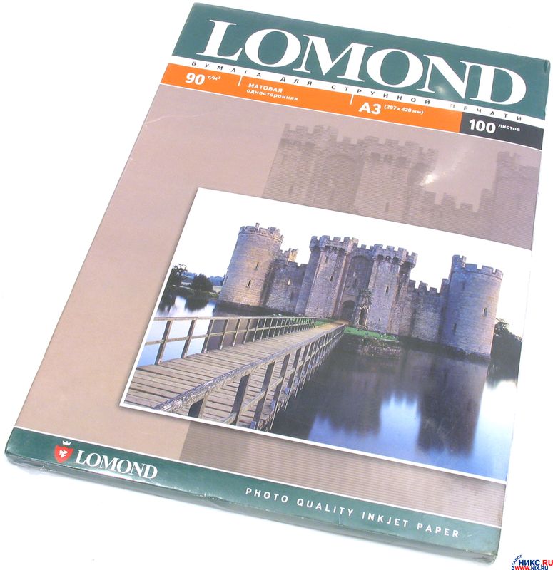 Фотобумага Lomond для струйной печати, А3, 90г, 100л, матовая, односторонняя 0102011