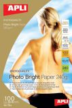 Фотобумага APLI Bright PRO, 10х15см , 240г, 100л, глянец, для струйной печати