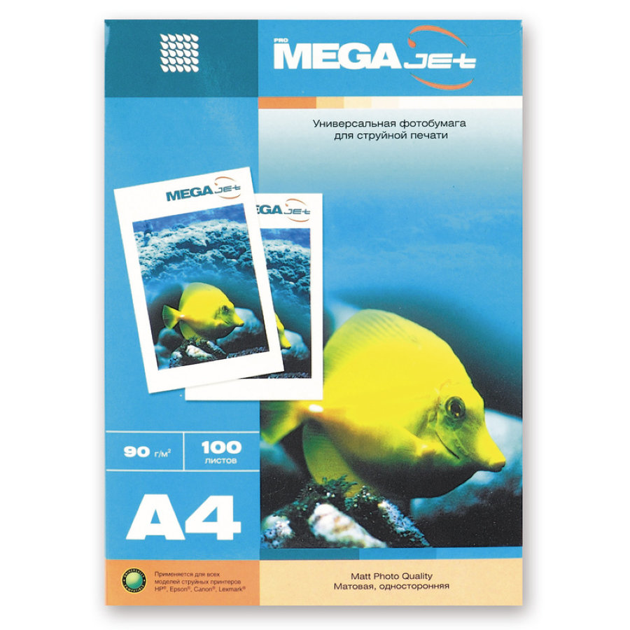 Бумага MEGA JET, А4, 90г, 100л, матовая 