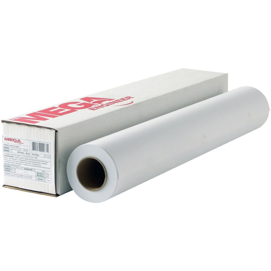 Бумага MEGA Engineer Bright white (длина 30 м, ширина 610 мм, плотность 120 г/кв.м