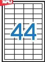 Этикетки универсальные APLI, А4, прямоугольные, белые, 48,5*25,4 мм, 4400 шт.