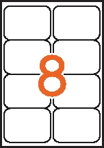 Этикетки универсальные  StickWell, закругленные края, белые, 99,1*67,7 мм, 800 шт.