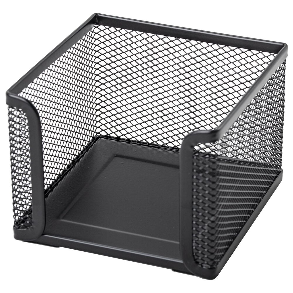 Подставка для бумажного блока BRAUBERG "Germanium", металлическая, 78*105*105 мм, черная