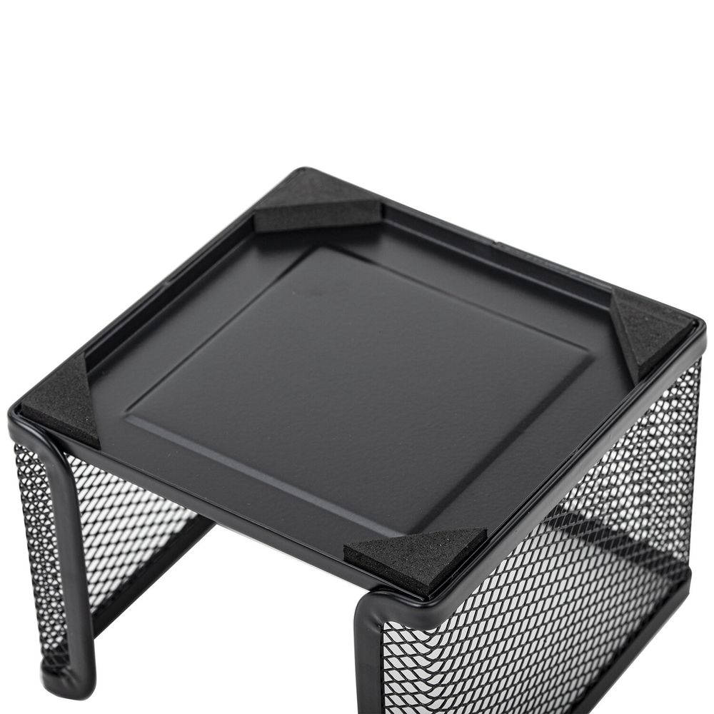 Подставка для бумажного блока BRAUBERG "Germanium", металлическая, 78*105*105 мм, черная