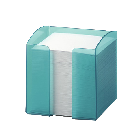 Подставка Durable для бумажного блока Trend+блок, прозрачный пластик, 10х10х10,5см, синяя