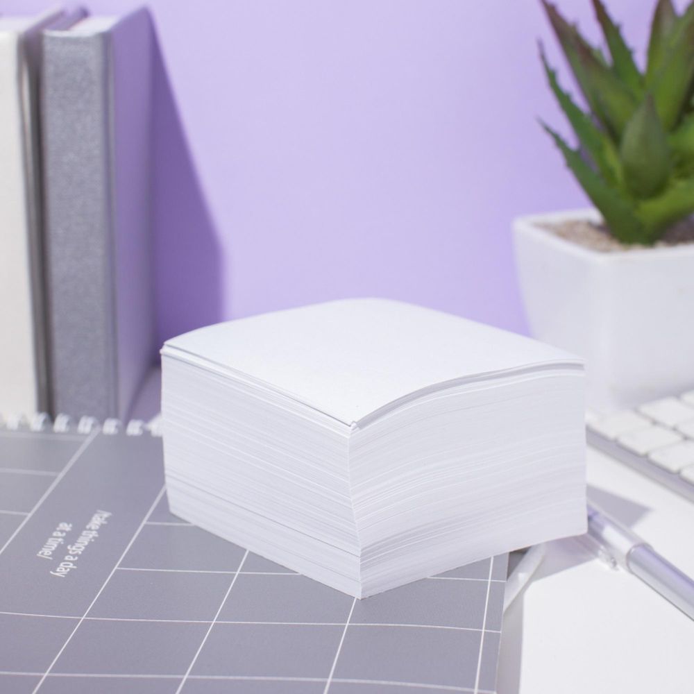 Блок для заметок Attache 9х9х5см, НЕ склейка, белый