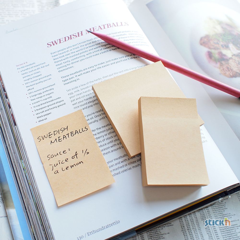 Блок самоклеящийся бумажный Stick’n 21638 76x51мм 100лист. 62г/м2 Kraft Notes