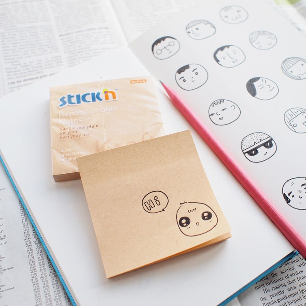 Блок самоклеящийся бумажный Stick’n 21639 76x76мм 100лист. 62г/м2 Kraft Notes