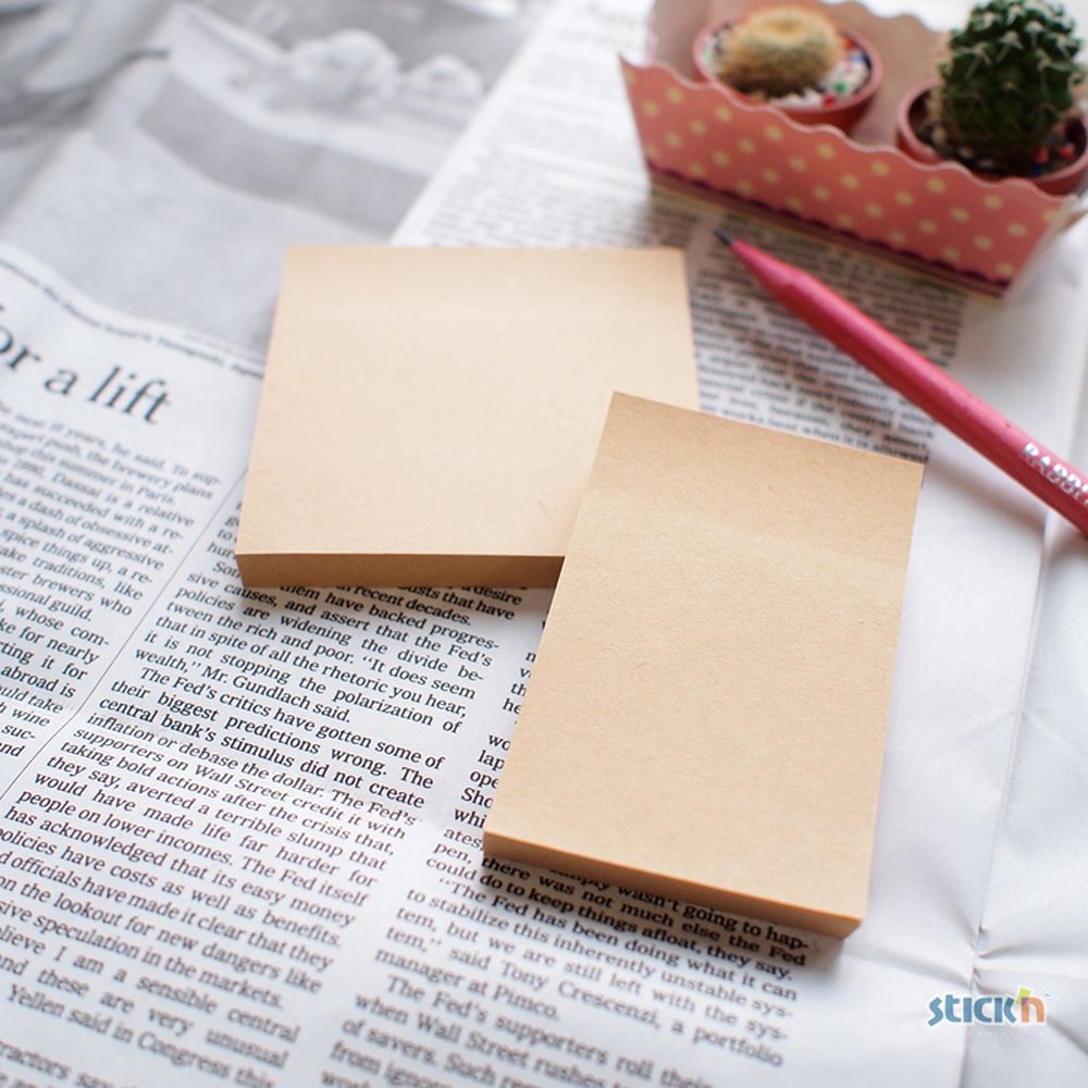 Блок самоклеящийся бумажный Stick’n 21639 76x76мм 100лист. 62г/м2 Kraft Notes