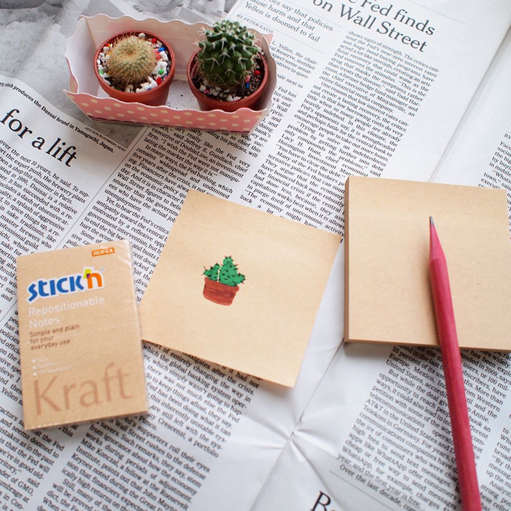 Блок самоклеящийся бумажный Stick’n 21639 76x76мм 100лист. 62г/м2 Kraft Notes