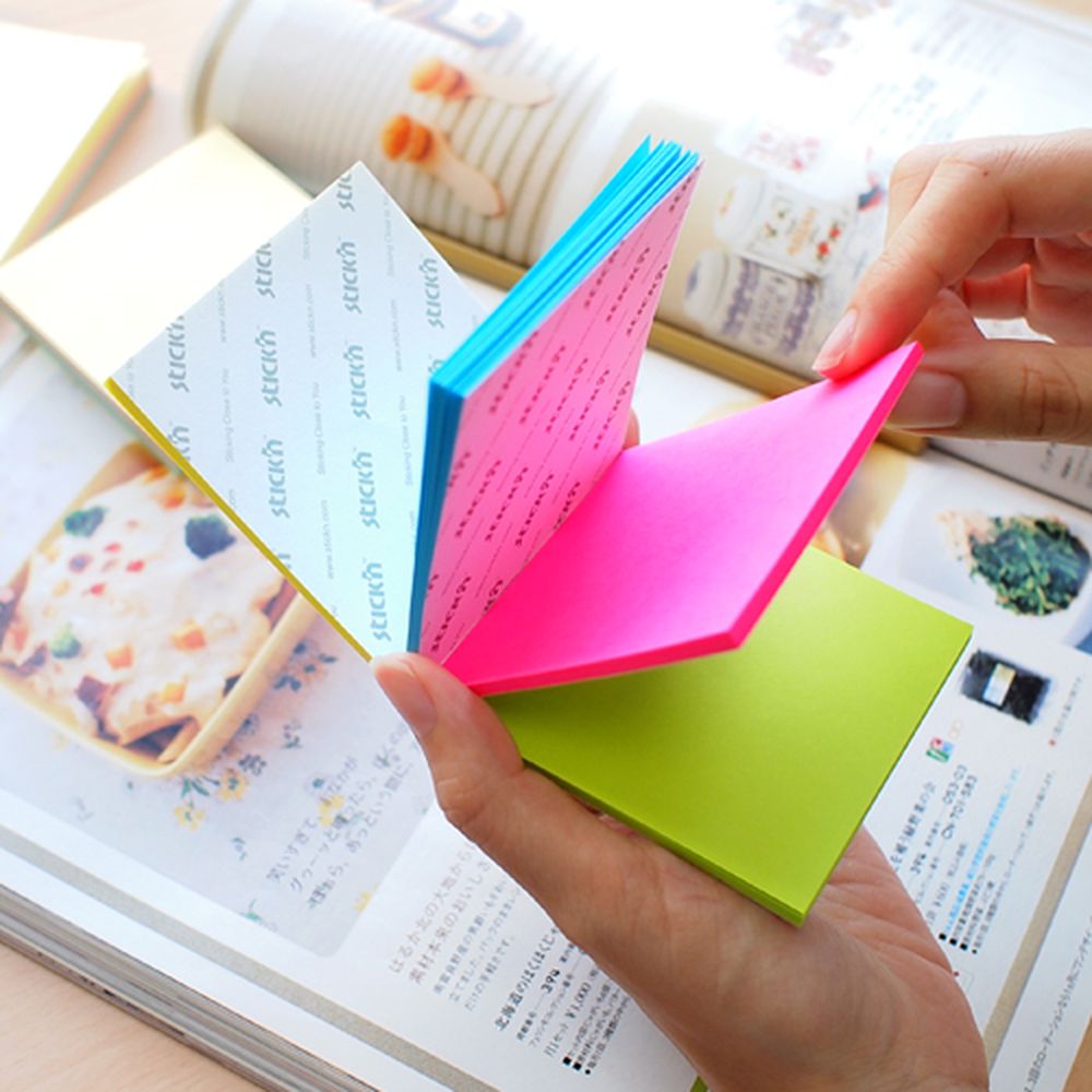 Блок самоклеящийся бумажный Stick’n Magic 21573 76x127мм 100лист. 70г/м2 неон 4цв.в упак.