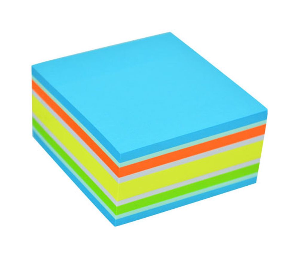 Блок самоклеящийся бумажный Stick’n 21538 76x76мм 400лист. 70г/м2 неон+пастель 6цв.в упак.