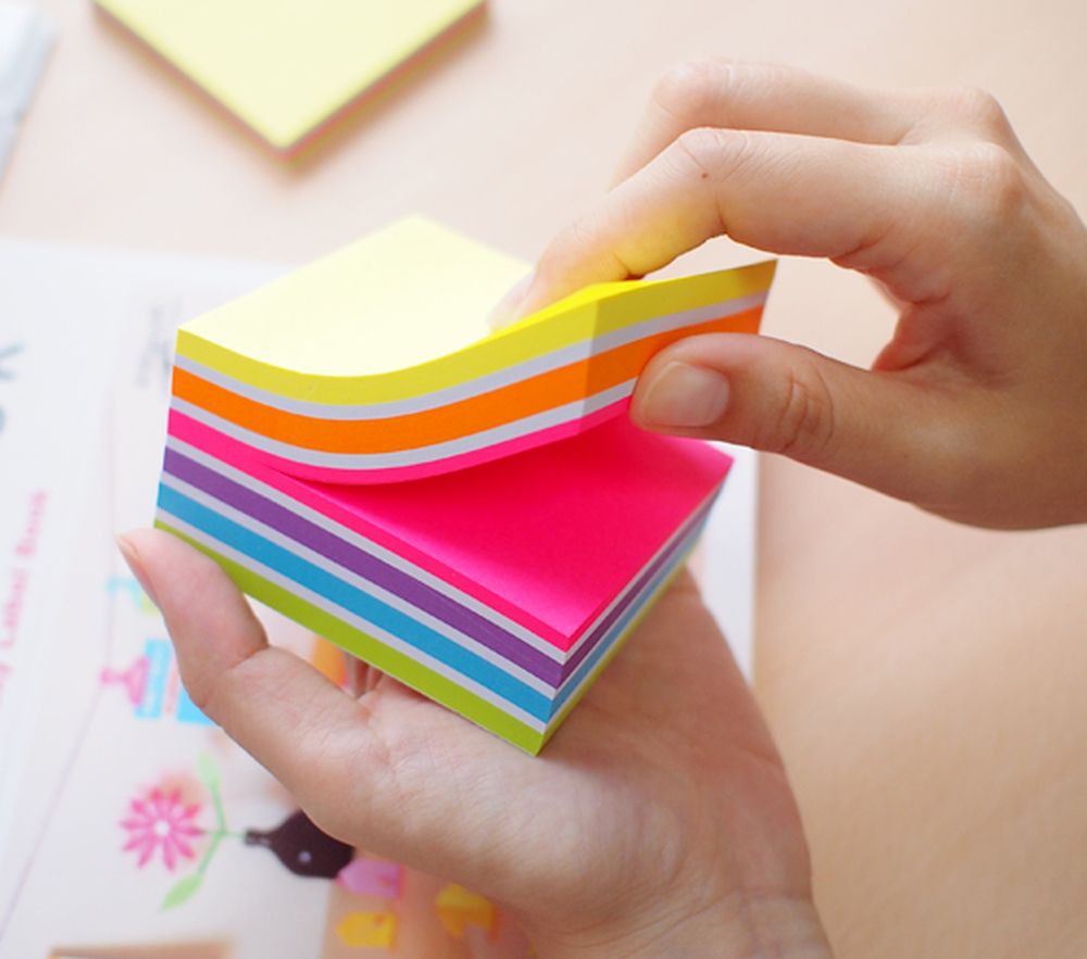 Блок самоклеящийся бумажный Stick’n 21536 76x76мм 400лист. 70г/м2 неон+пастель 4цв.в упак.