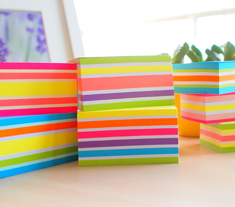 Блок самоклеящийся бумажный Stick’n 21539 76x76мм 400лист. 70г/м2 неон+пастель 7цв.в упак.