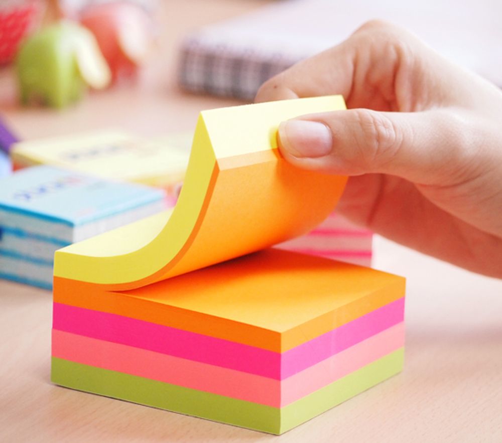 Блок самоклеящийся бумажный Stick’n 21539 76x76мм 400лист. 70г/м2 неон+пастель 7цв.в упак.