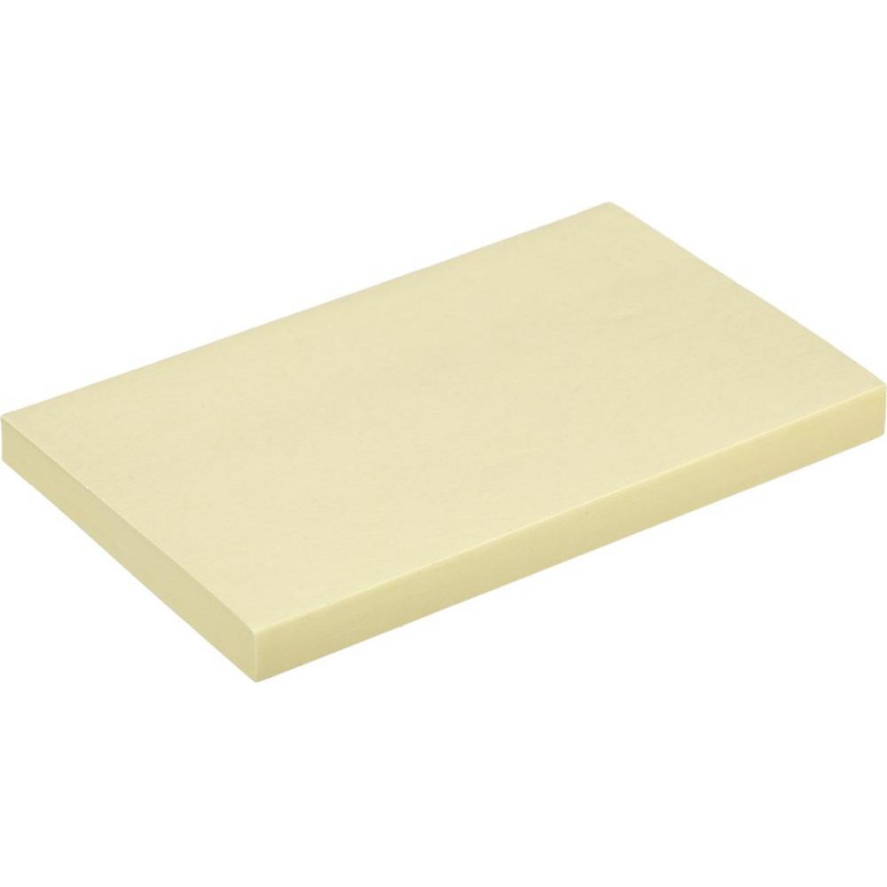 Самоклеящийся блок Kores, 75х125мм, 100л, желтый `46125