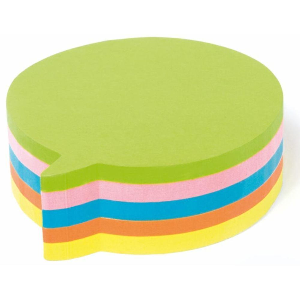 Блок-кубик самоклеящийся Kores Диалог, 250л, 5цв. неон